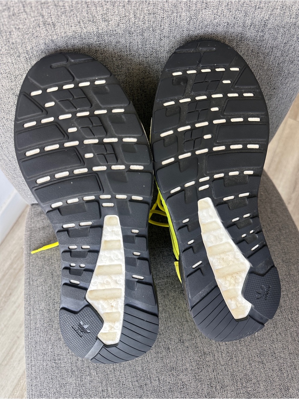 Men adidas Originals ZX 2K Boost Solar Yellow Black Graphic Print Sneakers 9 ½ - Picture 5 of 15